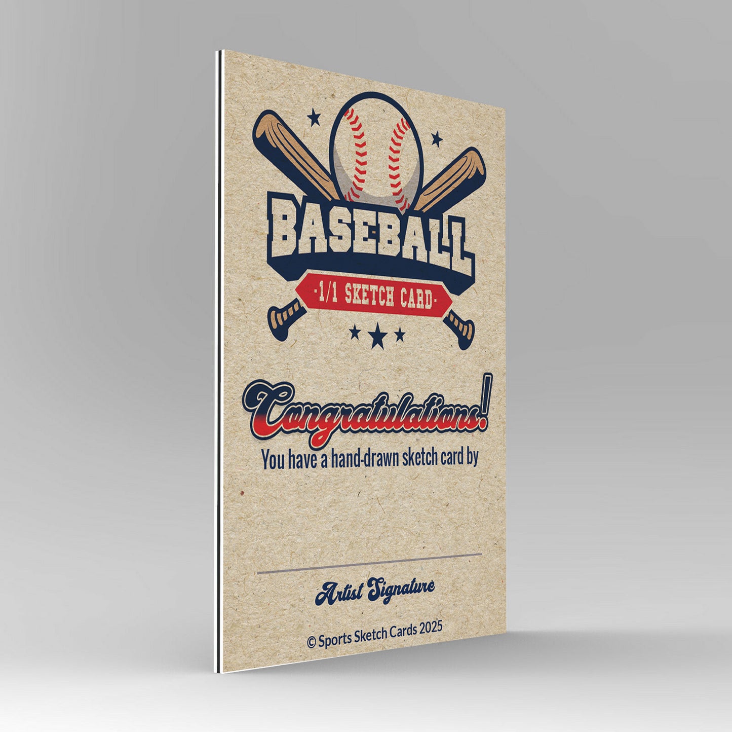 Comic Artist Sketch Cards - Baseball Sketch Cards - 2.5"x 3.5" - 32pt - 5 Packs - 25 Sketch Cards