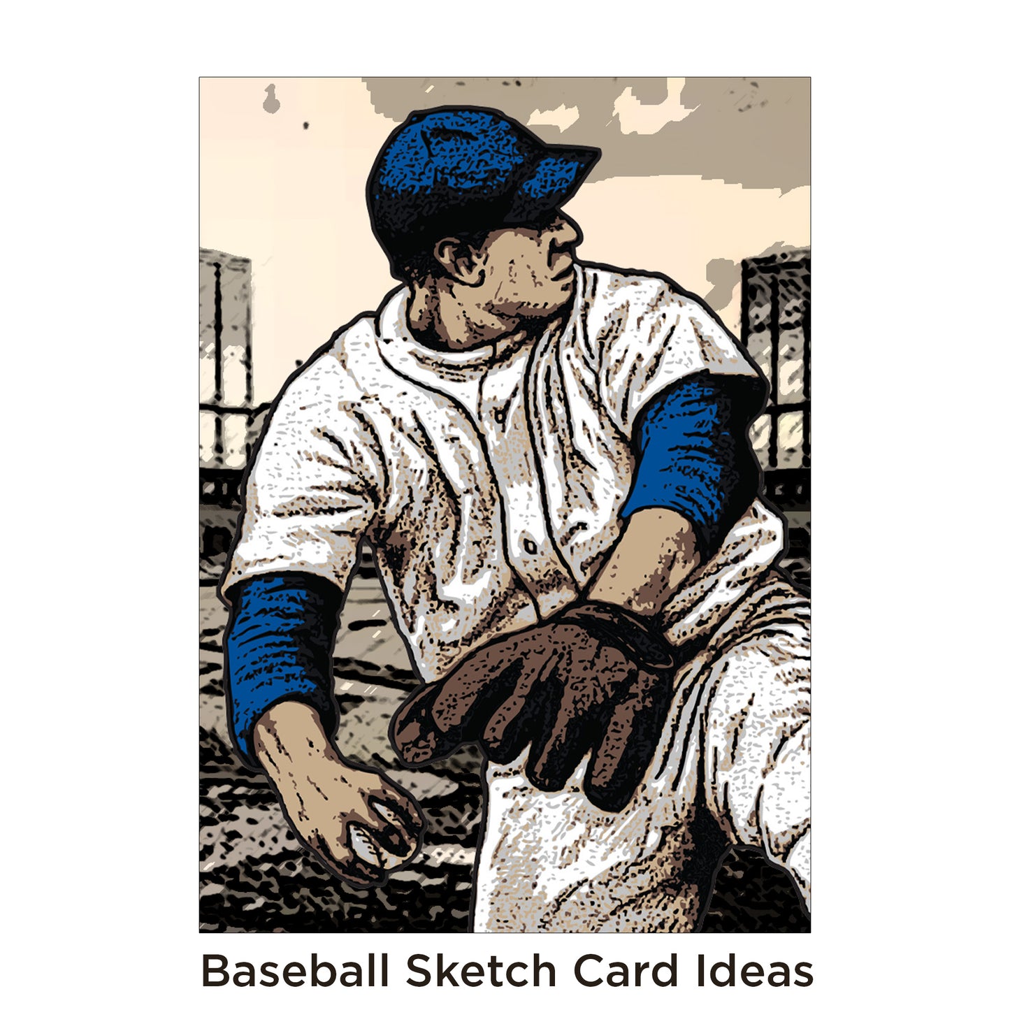 Comic Artist Sketch Cards - Baseball Sketch Cards - 2.5"x 3.5" - 32pt - 5 Packs - 25 Sketch Cards