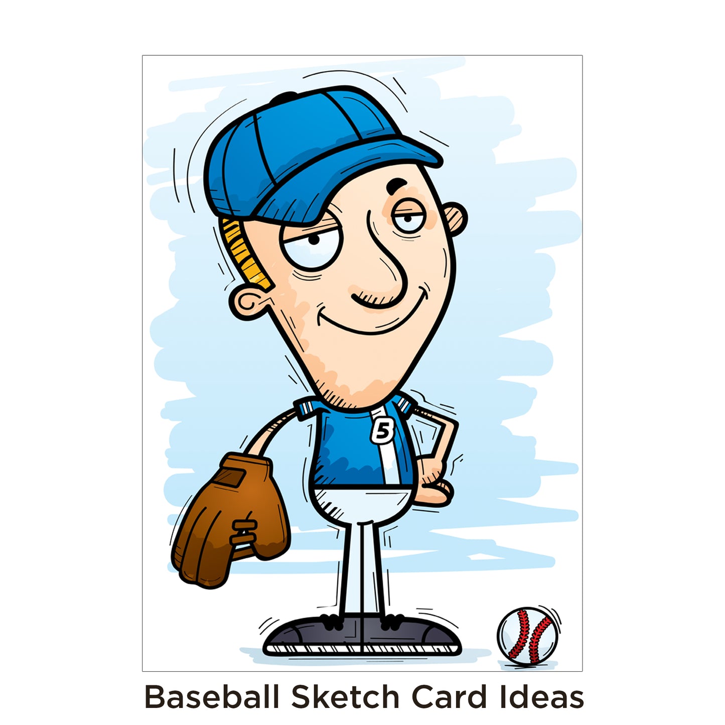 Comic Artist Sketch Cards - Baseball Sketch Cards - 2.5"x 3.5" - 32pt - 5 Packs - 25 Sketch Cards