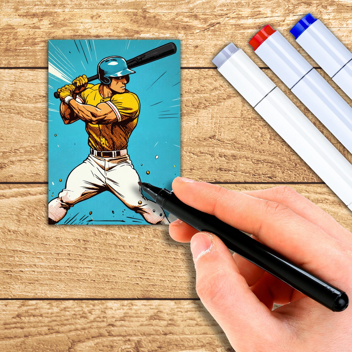 Comic Artist Sketch Cards - Baseball Sketch Cards - 2.5"x 3.5" - 32pt - 5 Packs - 25 Sketch Cards