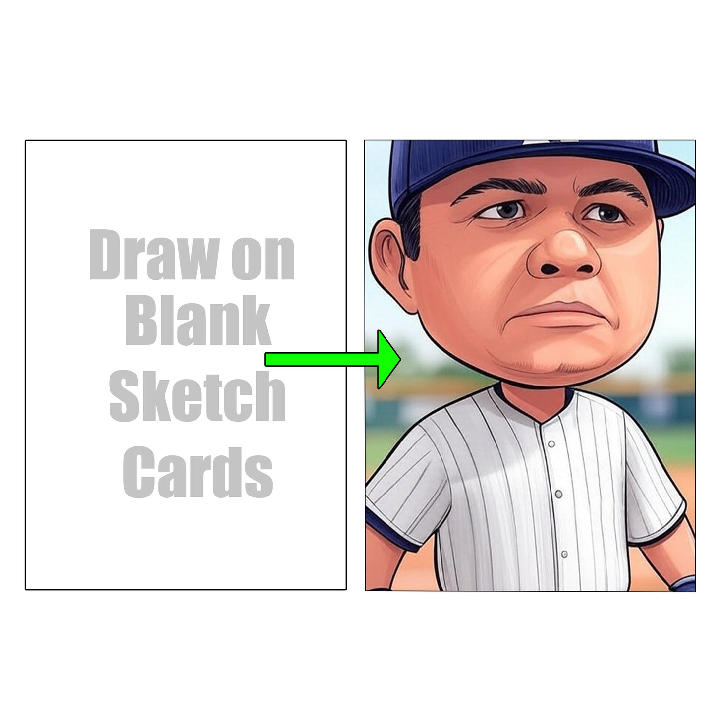 Comic Artist Sketch Cards - Baseball Sketch Cards - 2.5"x 3.5" - 32pt - 5 Packs - 25 Sketch Cards