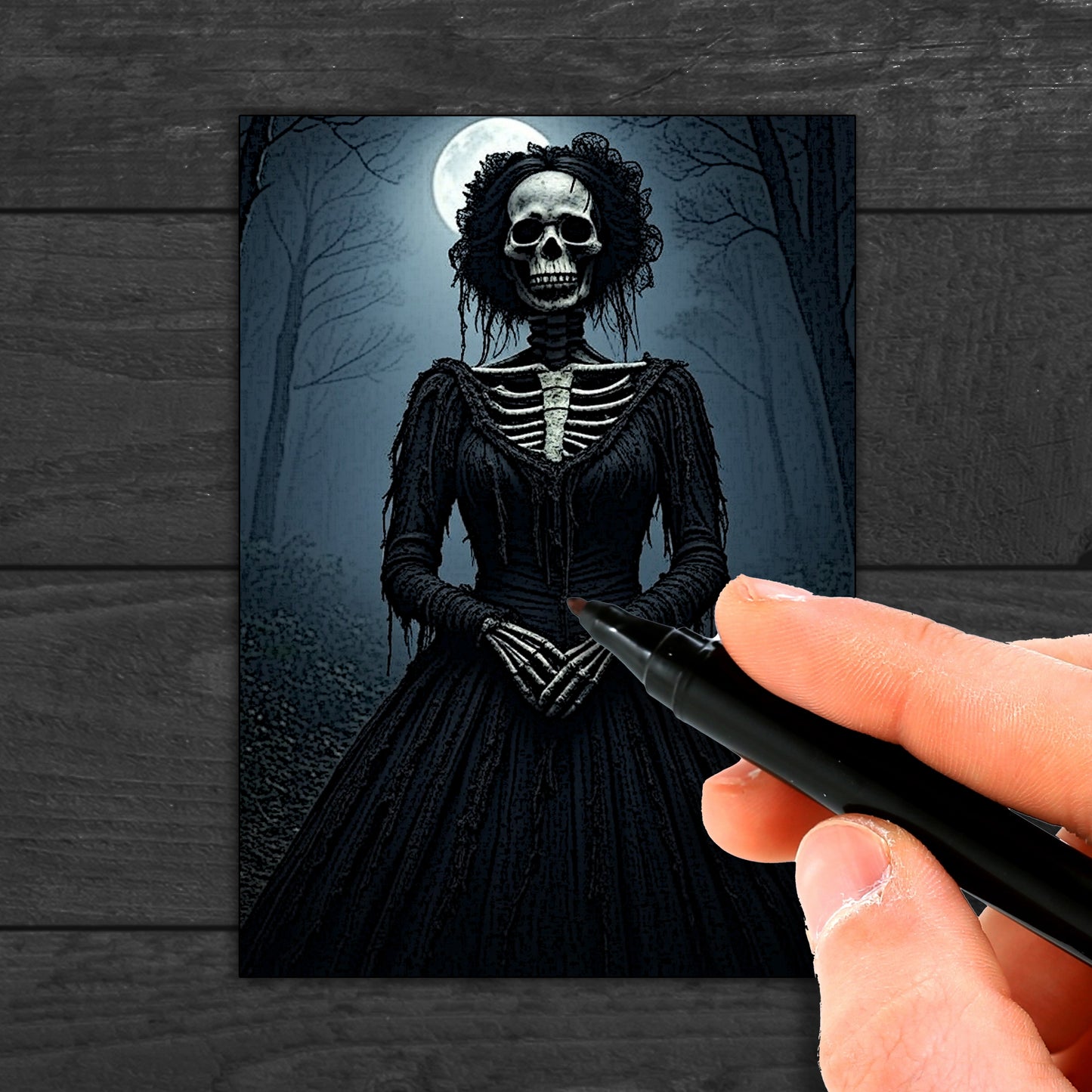 Comic Artist Sketch Cards - Gothic Sketch Blank Art Trading Cards - 2.5"x 3.5" - 32pt - 20 Packs - 100 Sketch Cards