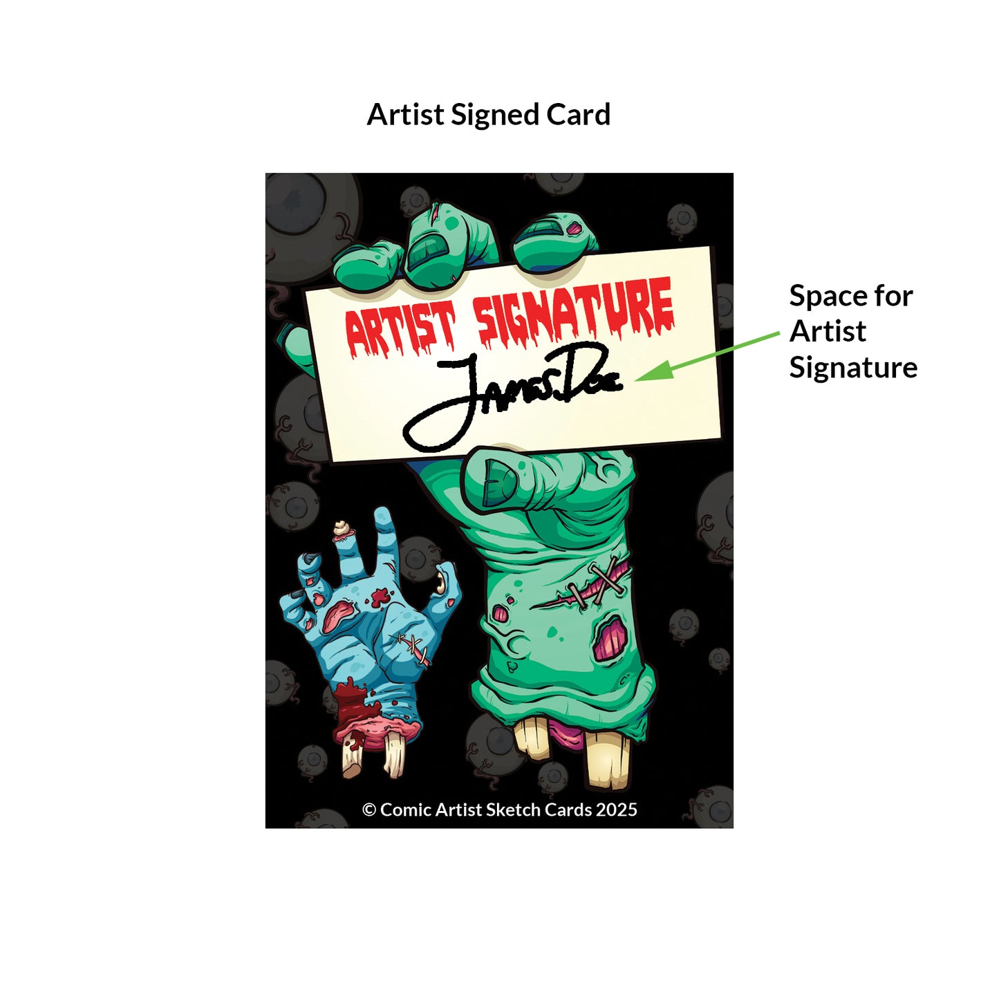 Comic Artist Sketch Cards - Zombie Sketch Cards - Blank Art Trading Cards - 2.5"x 3.5" - 32pt - 5 Packs - 25 Sketch Cards