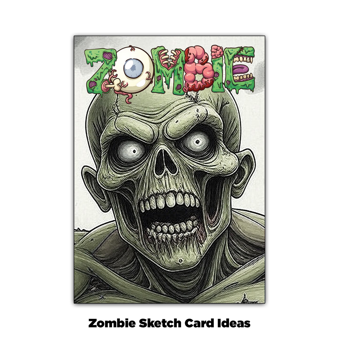 Comic Artist Sketch Cards - Zombie Sketch Cards - Blank Art Trading Cards - 2.5"x 3.5" - 32pt - 5 Packs - 25 Sketch Cards