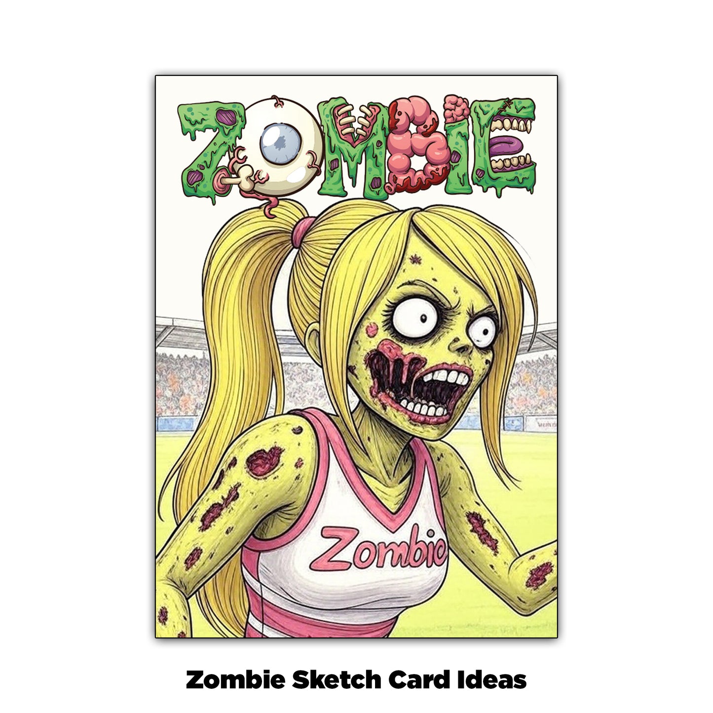 Comic Artist Sketch Cards - Zombie Sketch Cards - Blank Art Trading Cards - 2.5"x 3.5" - 32pt - 5 Packs - 25 Sketch Cards