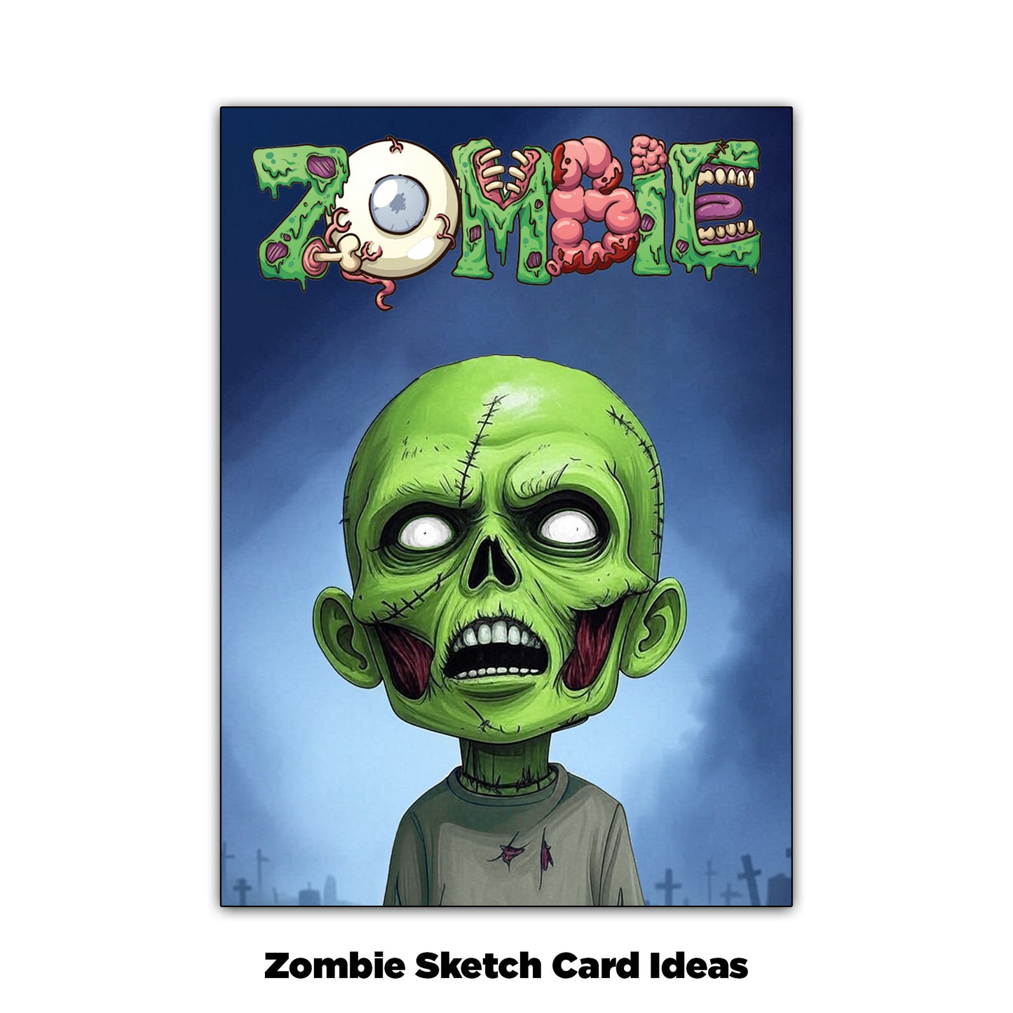 Comic Artist Sketch Cards - Zombie Sketch Cards - Blank Art Trading Cards - 2.5"x 3.5" - 32pt - 5 Packs - 25 Sketch Cards