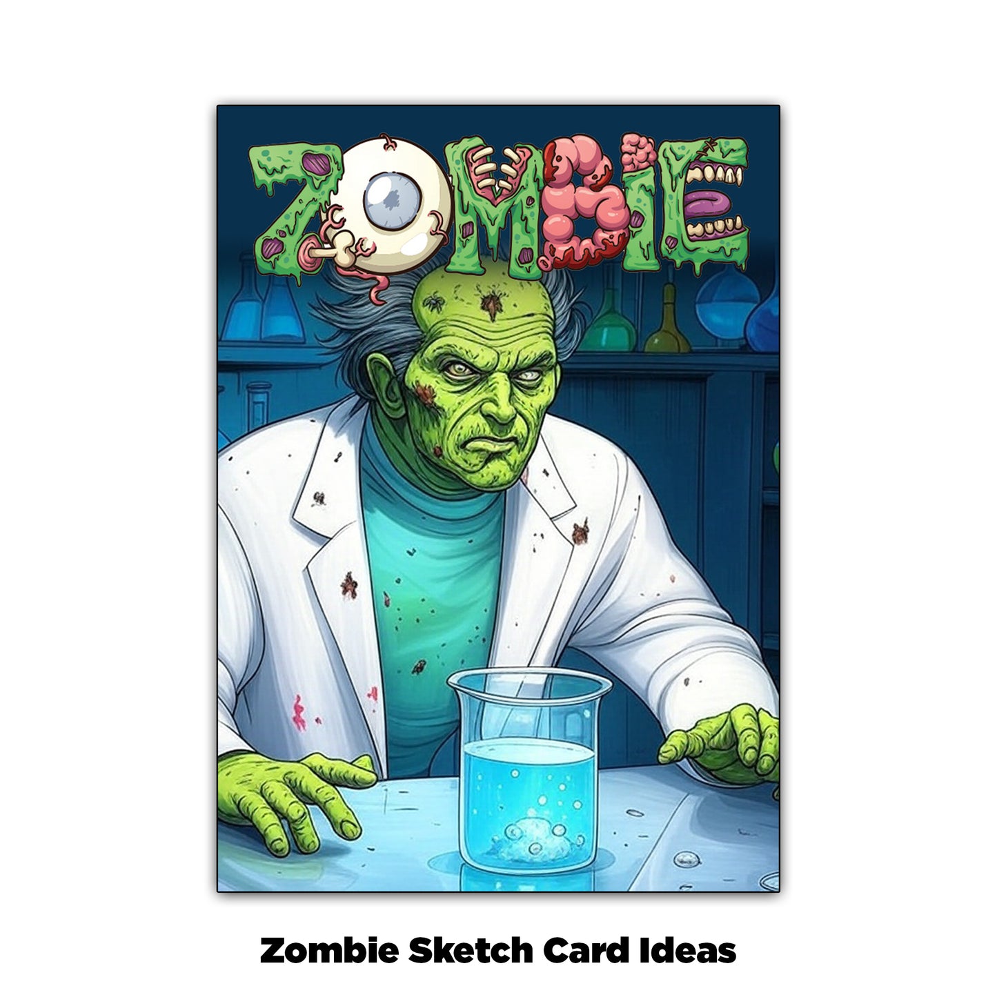 Comic Artist Sketch Cards - Zombie Sketch Cards - Blank Art Trading Cards - 2.5"x 3.5" - 32pt - 5 Packs - 25 Sketch Cards