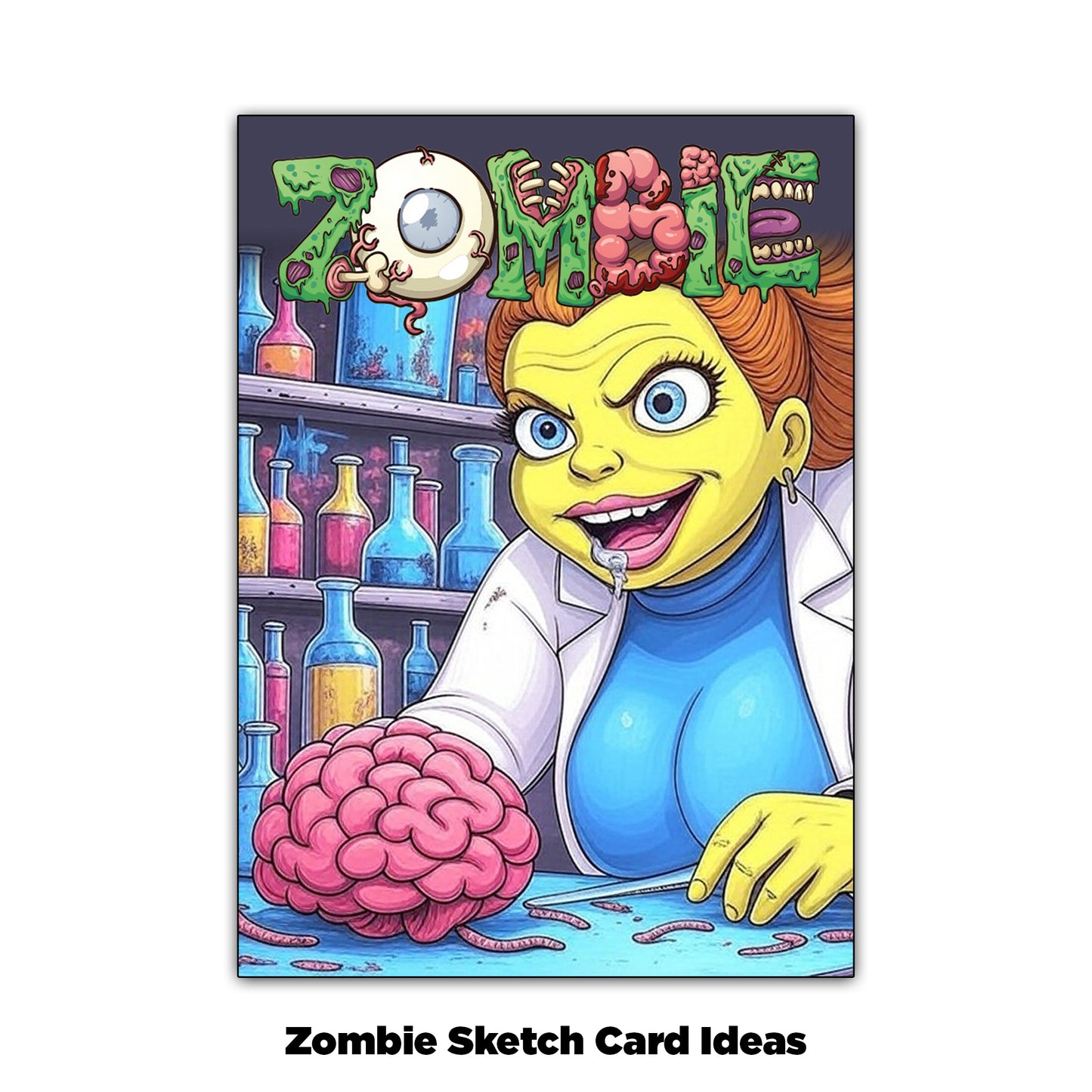 Comic Artist Sketch Cards - Zombie Sketch Cards - Blank Art Trading Cards - 2.5"x 3.5" - 32pt - 5 Packs - 25 Sketch Cards