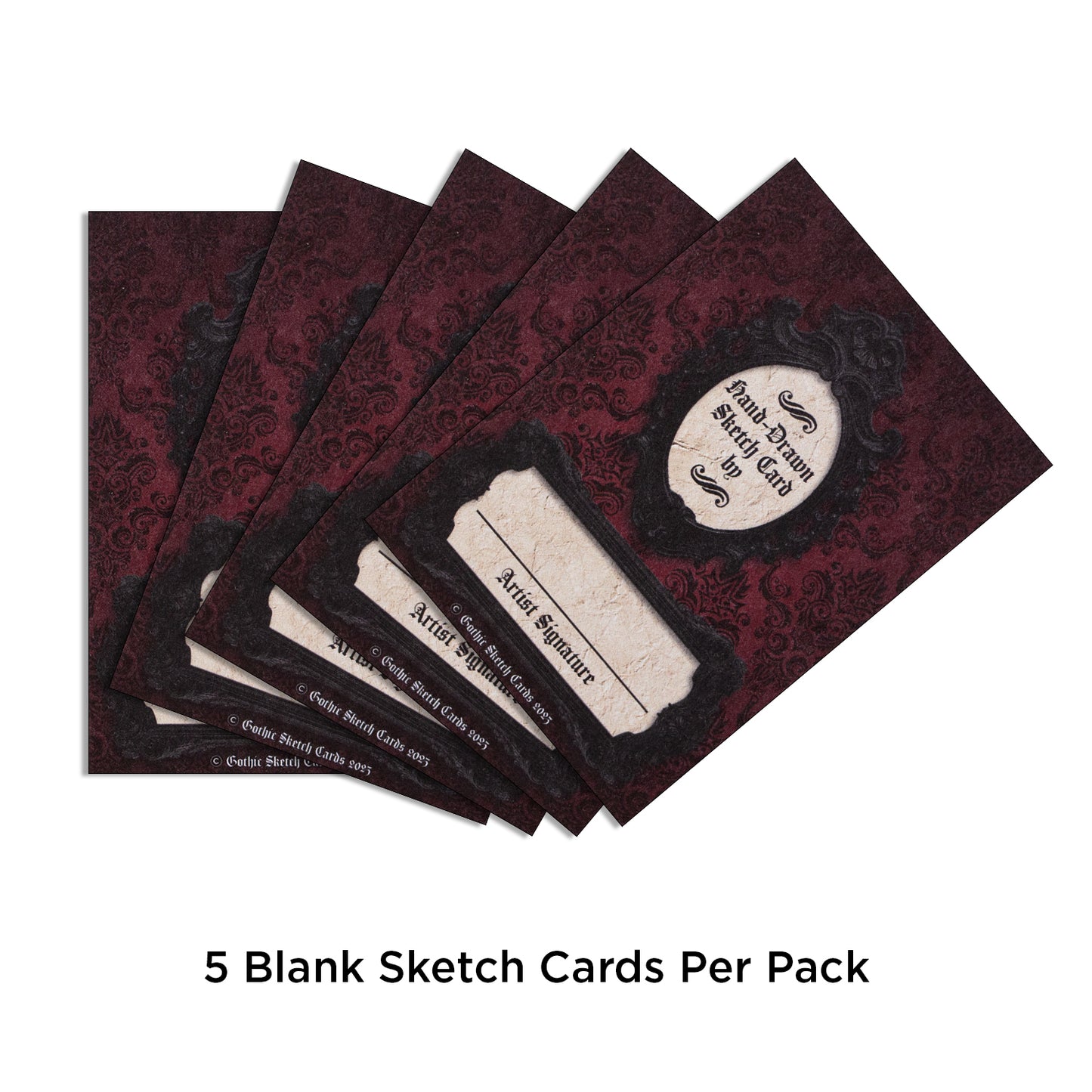 Comic Artist Sketch Cards - Gothic Sketch Blank Art Trading Cards - 2.5"x 3.5" - 32pt - 20 Packs - 100 Sketch Cards