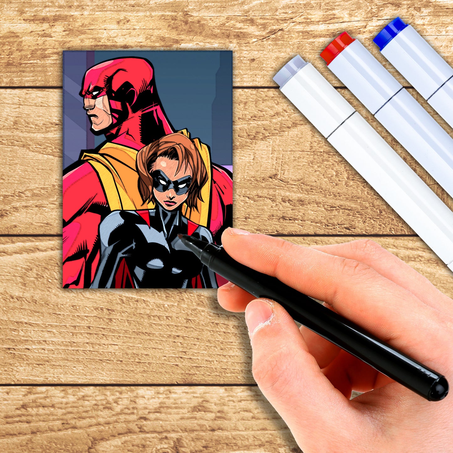 Comic Artist Sketch Cards - Blank Art Trading Cards - 2.5"x 3.5" - 32pt Thick - 1 Pack - 5 Cards