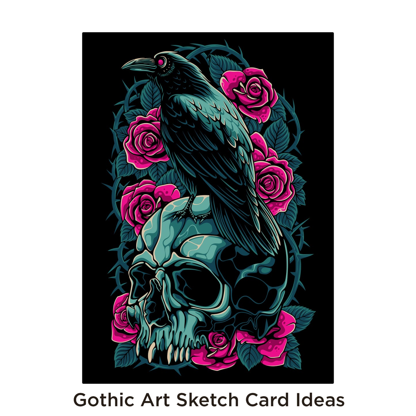 Comic Artist Sketch Cards - Gothic Sketch Blank Art Trading Cards - 2.5"x 3.5" - 32pt - 20 Packs - 100 Sketch Cards