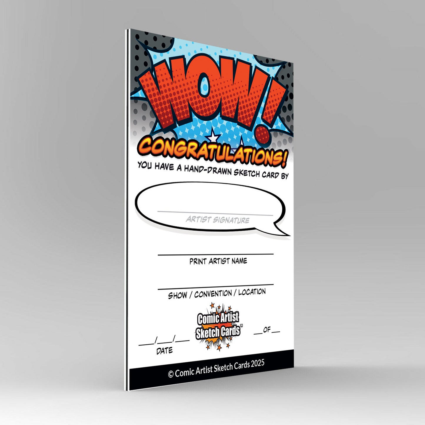 Comic Artist Sketch Cards - Blank Art Trading Cards - 2.5"x 3.5" - 32pt Thick - 1 Pack - 5 Cards