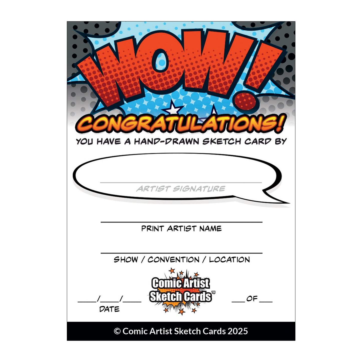 Comic Artist Sketch Cards - Blank Art Trading Cards - 2.5"x 3.5" - 32pt Thick - 1 Pack - 5 Cards
