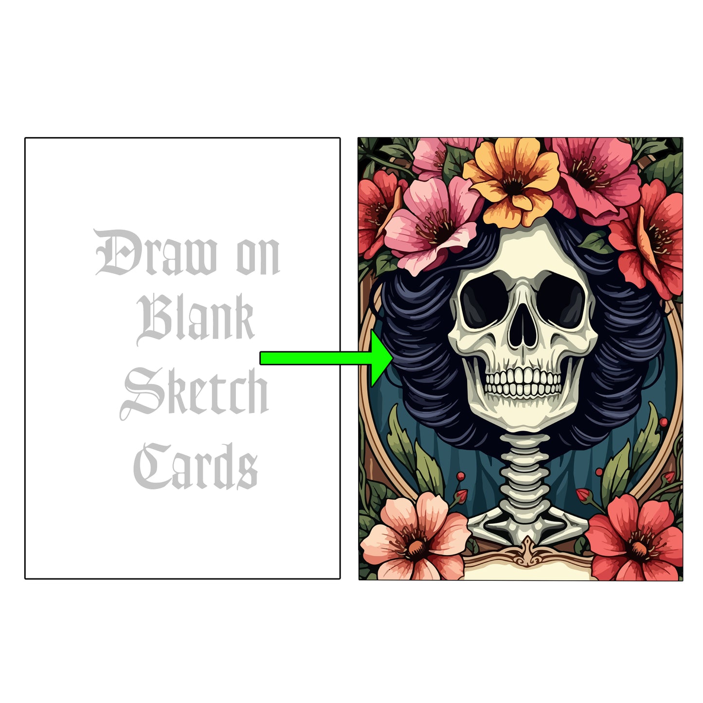 Comic Artist Sketch Cards - Gothic Sketch Blank Art Trading Cards - 2.5"x 3.5" - 32pt - 20 Packs - 100 Sketch Cards