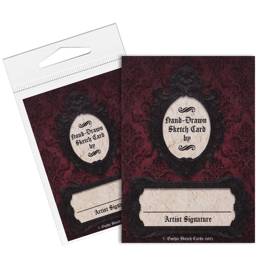 Comic Artist Sketch Cards - Gothic Sketch Blank Art Trading Cards - 2.5"x 3.5" - 32pt - 5 Sketch Cards