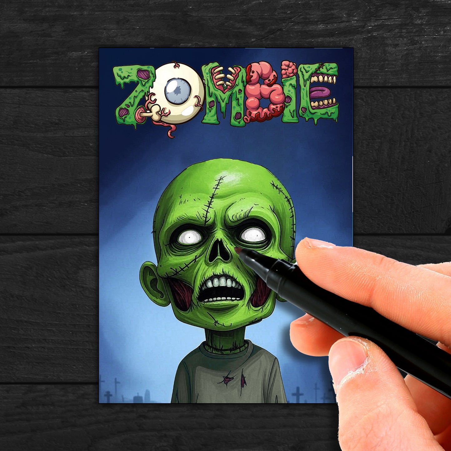 Comic Artist Sketch Cards - Zombie Sketch Cards - Blank Art Trading Cards - 2.5"x 3.5" - 32pt - 10 Packs - 50 Sketch Cards